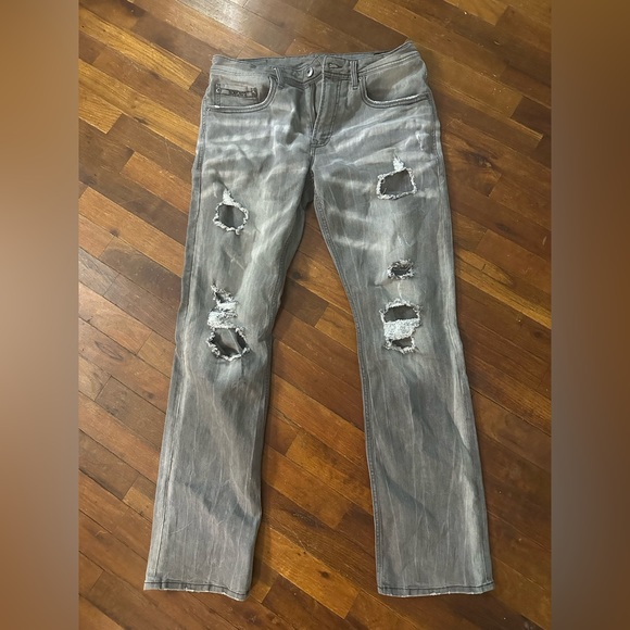 Buffalo “Evan-X” distressed men’s jeans size 34x32 slim. Like new.